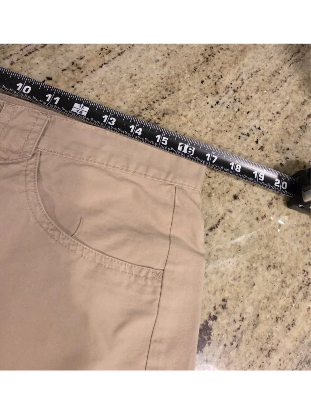 Vtg Y2k 90s Bill Blass Woman's 12 Tan Khaki Utility High Rise Shorts Big Pockets
